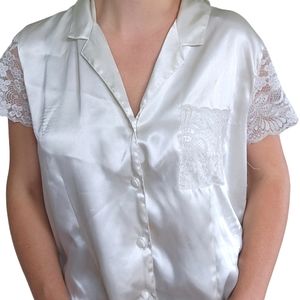 La Senza Cream Satin Style Top